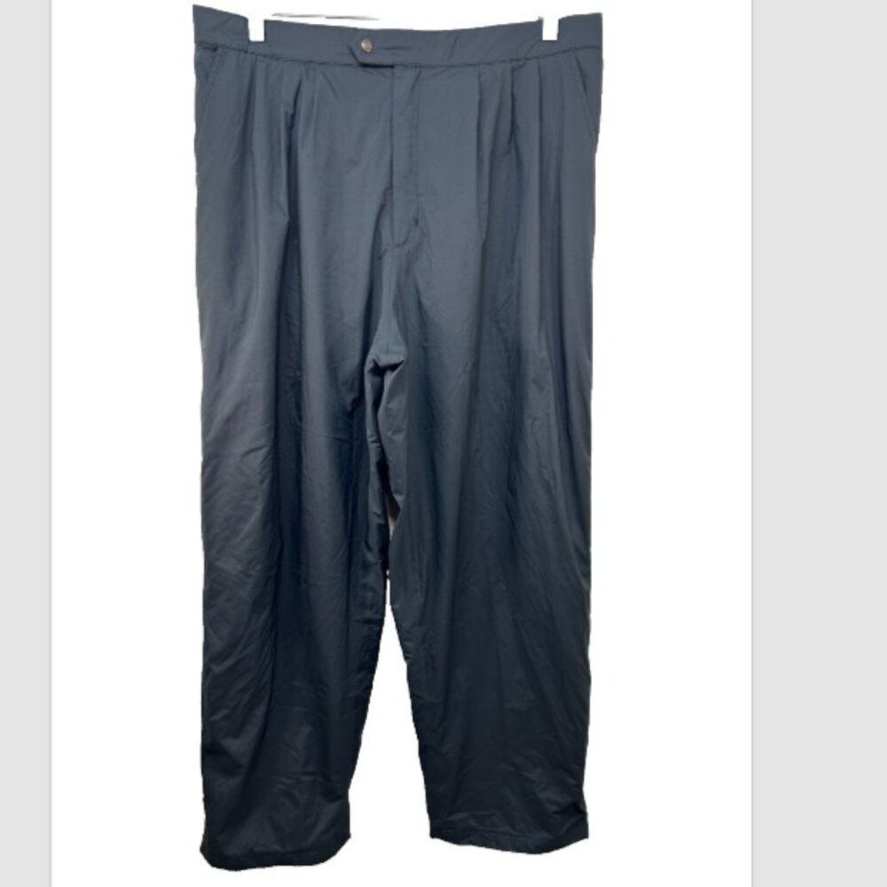 FJ FOOTJOY DRYJOYS MENS GOLF pants LARGE BLACK snap on & off tennis athleisure